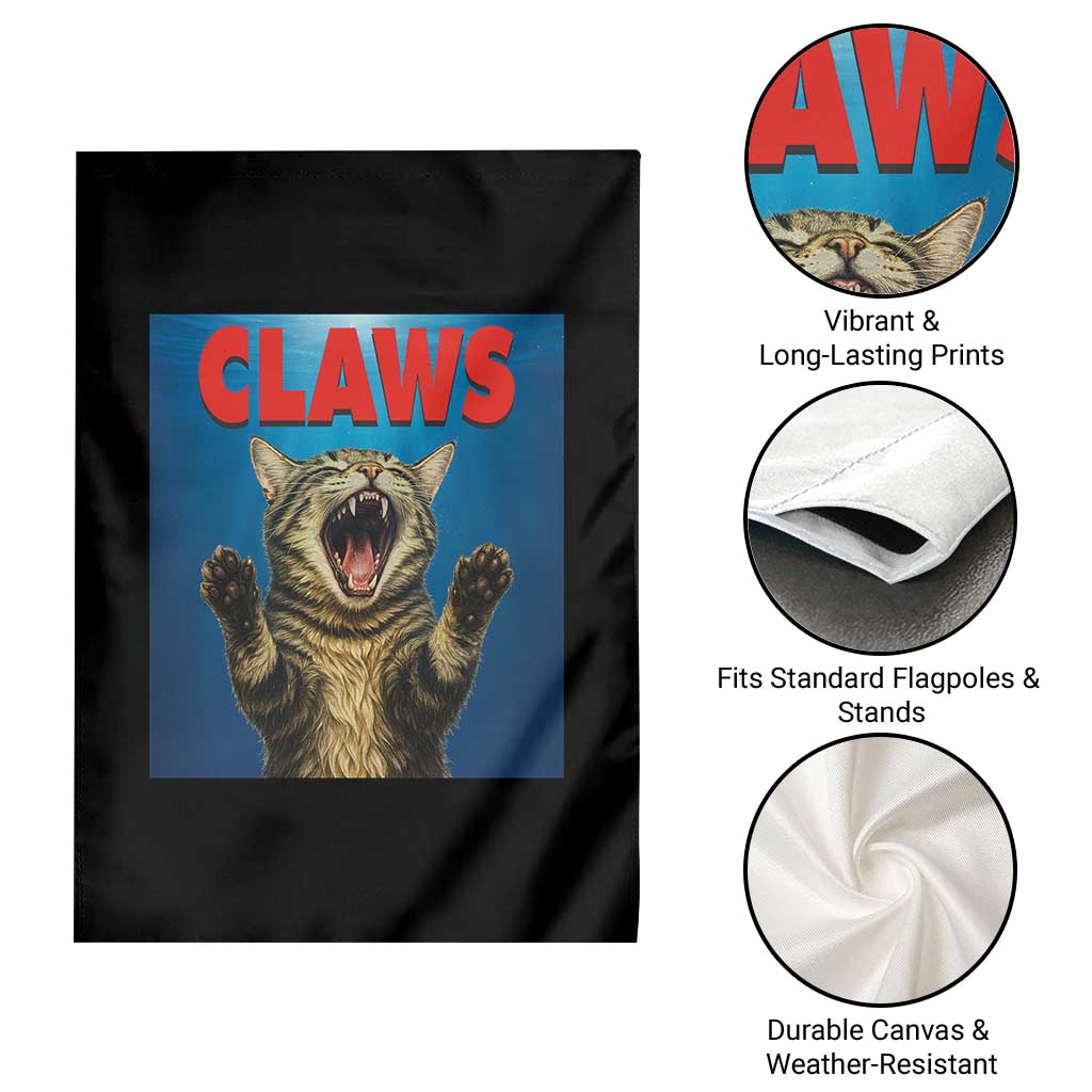 Funny Claws Cat Garden Flag Horror Movie Parody - Wonder Print Shop