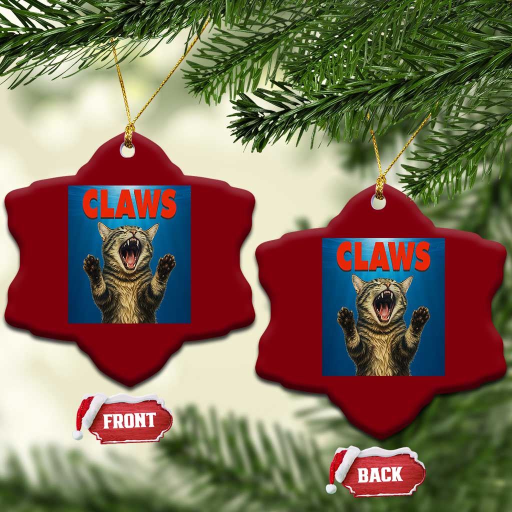 Funny Claws Cat Ceramic Ornament Horror Movie Parody - Wonder Print Shop