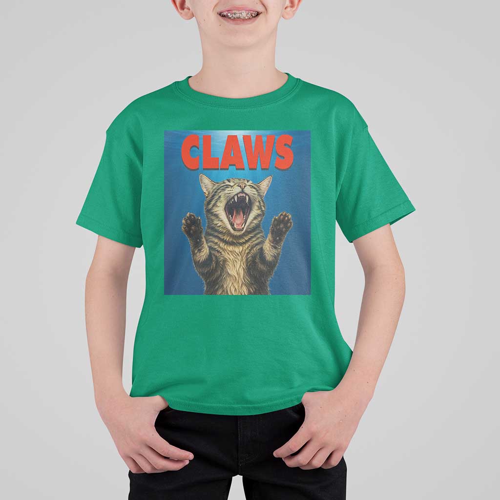 Funny Claws Cat T Shirt For Kid Horror Movie Parody - Wonder Print Shop