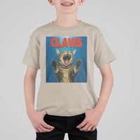 Funny Claws Cat T Shirt For Kid Horror Movie Parody - Wonder Print Shop