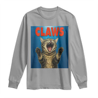 Funny Claws Cat Long Sleeve Shirt Horror Movie Parody - Wonder Print Shop