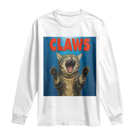 Funny Claws Cat Long Sleeve Shirt Horror Movie Parody - Wonder Print Shop
