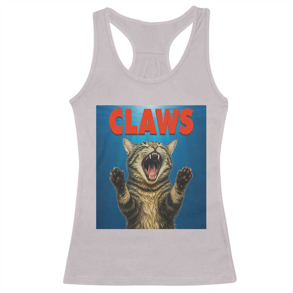 Funny Claws Cat Racerback Tank Top Horror Movie Parody - Wonder Print Shop