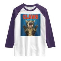 Funny Claws Cat Raglan Shirt Horror Movie Parody - Wonder Print Shop