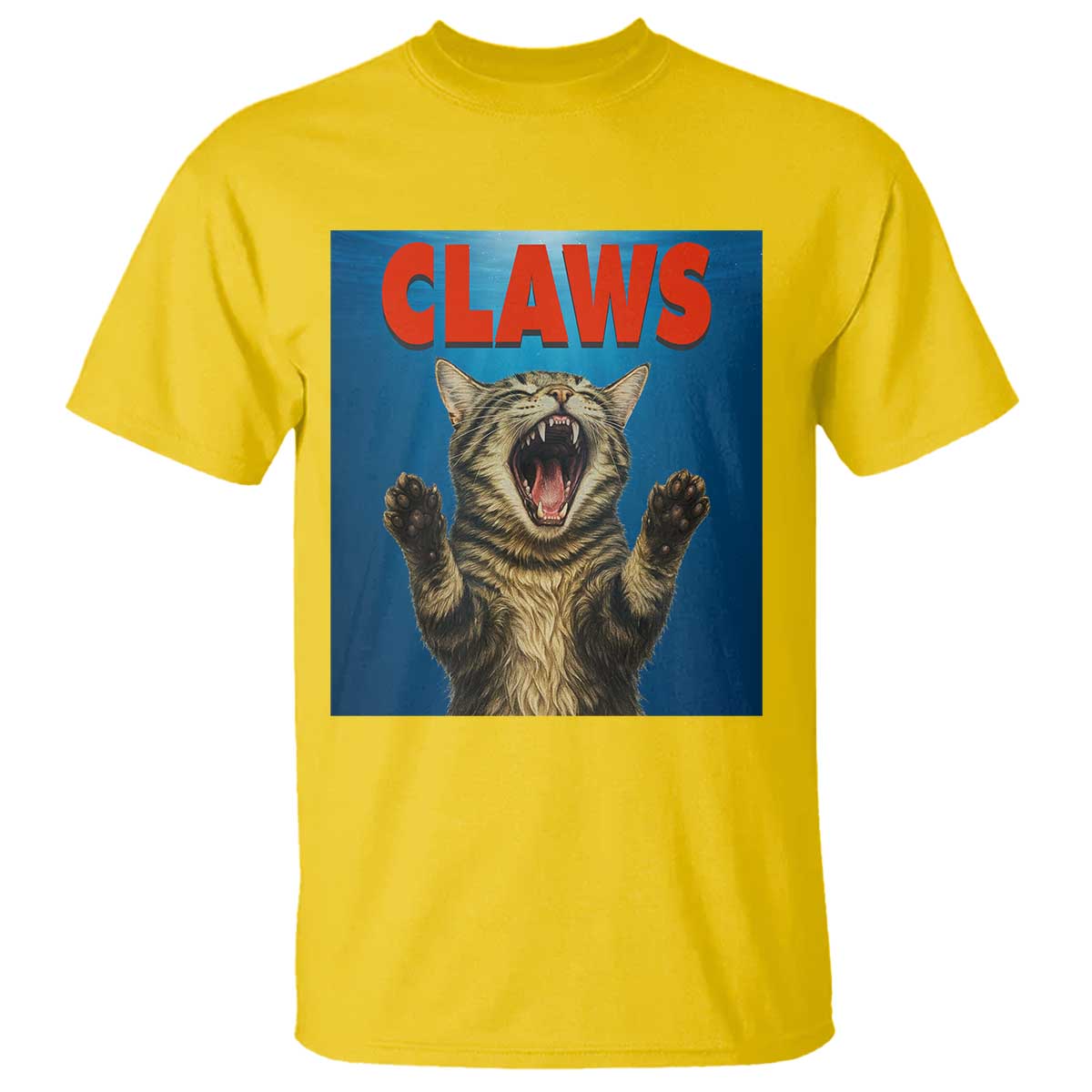 Funny Claws Cat T Shirt Horror Movie Parody - Wonder Print Shop
