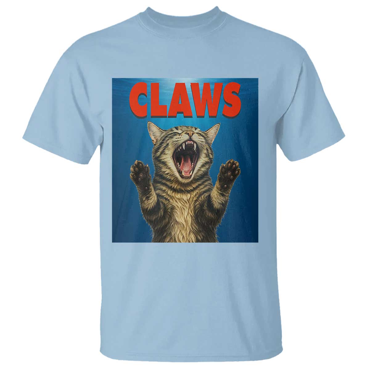 Funny Claws Cat T Shirt Horror Movie Parody - Wonder Print Shop