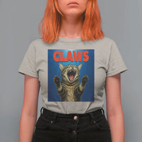 Funny Claws Cat T Shirt For Women Horror Movie Parody - Wonder Print Shop