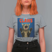 Funny Claws Cat T Shirt For Women Horror Movie Parody - Wonder Print Shop
