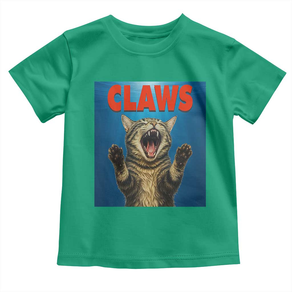 Funny Claws Cat Toddler T Shirt Horror Movie Parody - Wonder Print Shop