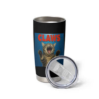 Funny Claws Cat Tumbler Cup Horror Movie Parody