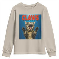 Funny Claws Cat Youth Sweatshirt Horror Movie Parody - Wonder Print Shop