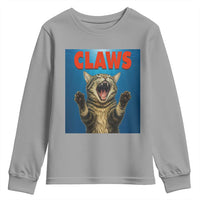 Funny Claws Cat Youth Sweatshirt Horror Movie Parody - Wonder Print Shop