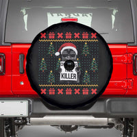 Funny Xmas Black Cat Spare Tire Cover Christmas Tree Killer Santa Kitten - Wonder Print Shop