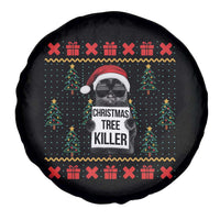 Funny Xmas Black Cat Spare Tire Cover Christmas Tree Killer Santa Kitten - Wonder Print Shop