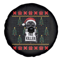 Funny Xmas Black Cat Spare Tire Cover Christmas Tree Killer Santa Kitten - Wonder Print Shop