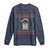 Funny Xmas Black Cat Long Sleeve Shirt Christmas Tree Killer Santa Kitten - Wonder Print Shop