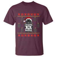 Funny Xmas Black Cat T Shirt Christmas Tree Killer Santa Kitten - Wonder Print Shop