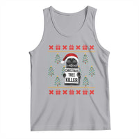 Funny Xmas Black Cat Tank Top Christmas Tree Killer Santa Kitten - Wonder Print Shop