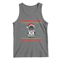 Funny Xmas Black Cat Tank Top Christmas Tree Killer Santa Kitten - Wonder Print Shop