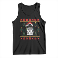 Funny Xmas Black Cat Tank Top Christmas Tree Killer Santa Kitten - Wonder Print Shop