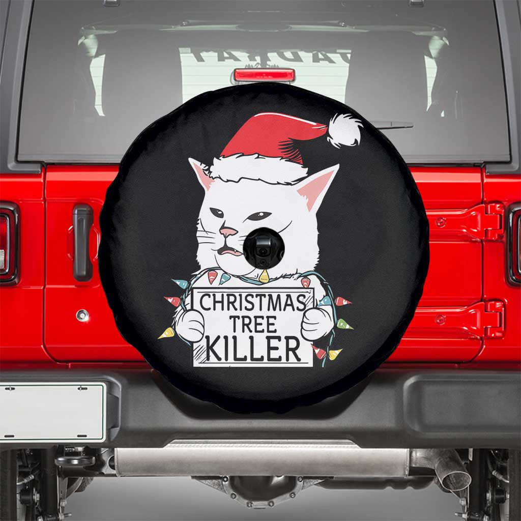 Funny Xmas Grumpy Cat Spare Tire Cover Christmas Tree Killer Santa Kitten - Wonder Print Shop