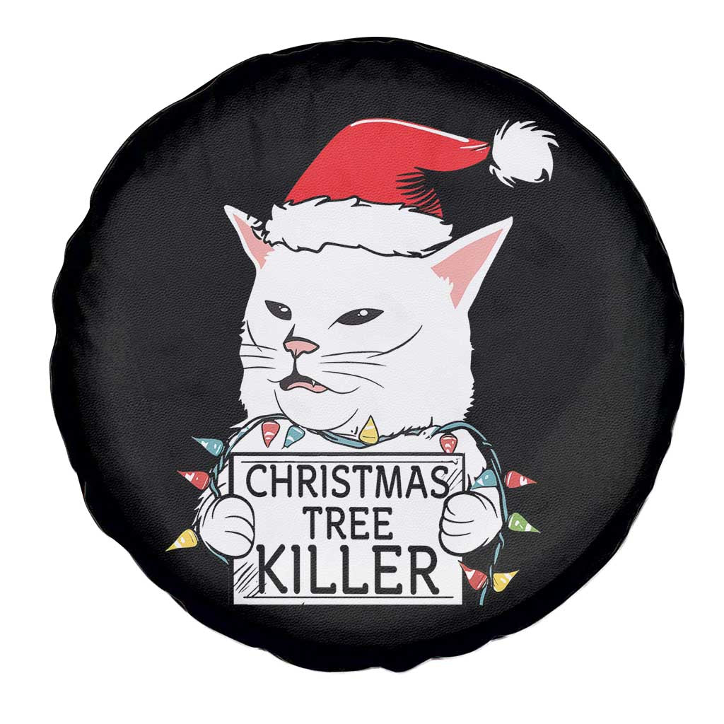 Funny Xmas Grumpy Cat Spare Tire Cover Christmas Tree Killer Santa Kitten - Wonder Print Shop