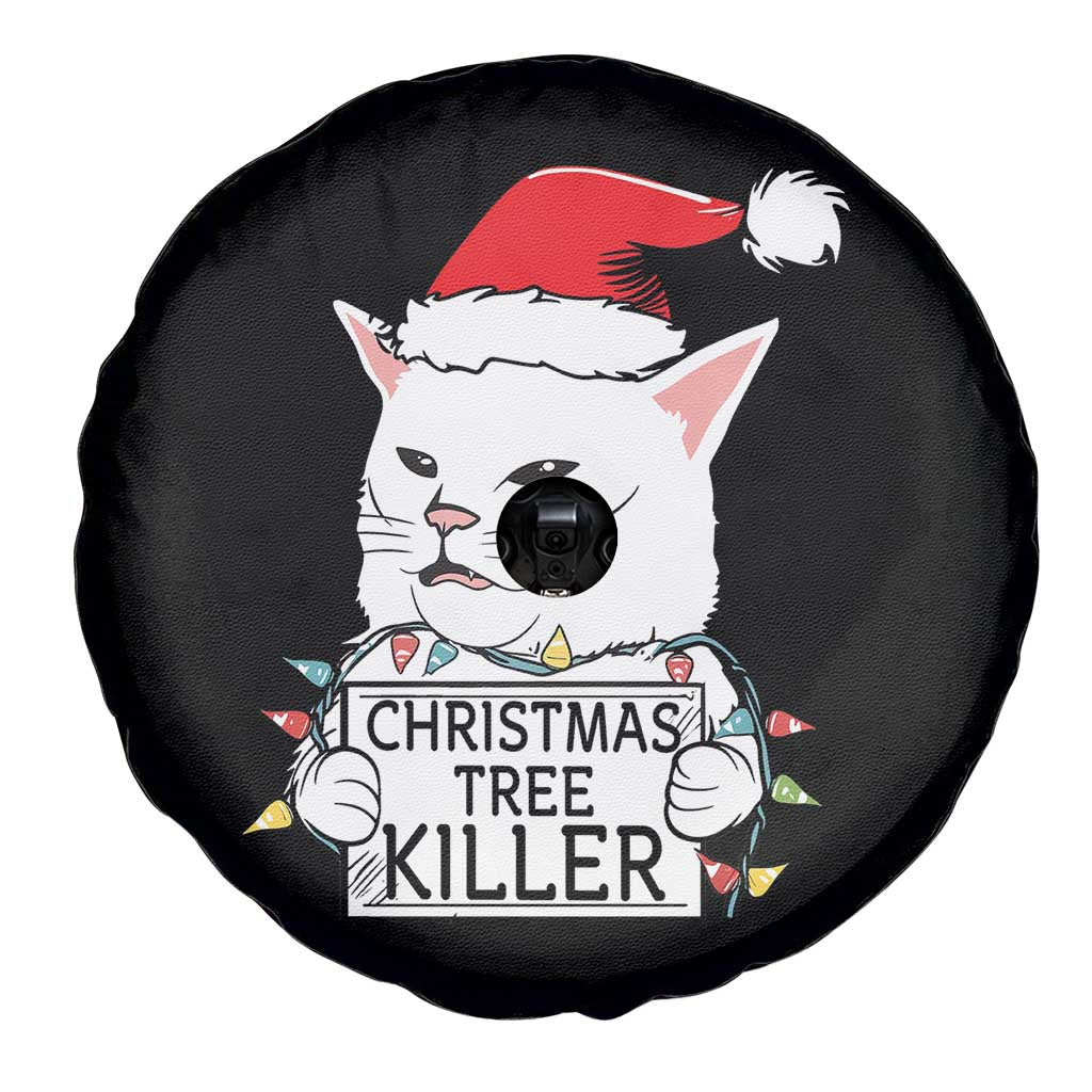 Funny Xmas Grumpy Cat Spare Tire Cover Christmas Tree Killer Santa Kitten - Wonder Print Shop