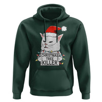 Funny Xmas Grumpy Cat Hoodie Christmas Tree Killer Santa Kitten - Wonder Print Shop