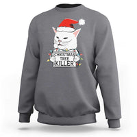 Funny Xmas Grumpy Cat Sweatshirt Christmas Tree Killer Santa Kitten - Wonder Print Shop