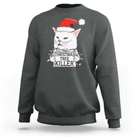 Funny Xmas Grumpy Cat Sweatshirt Christmas Tree Killer Santa Kitten - Wonder Print Shop