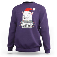 Funny Xmas Grumpy Cat Sweatshirt Christmas Tree Killer Santa Kitten - Wonder Print Shop