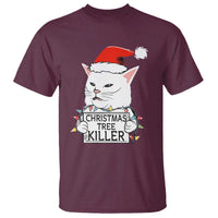 Funny Xmas Grumpy Cat T Shirt Christmas Tree Killer Santa Kitten - Wonder Print Shop