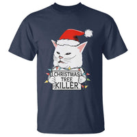 Funny Xmas Grumpy Cat T Shirt Christmas Tree Killer Santa Kitten - Wonder Print Shop