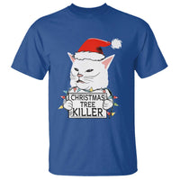 Funny Xmas Grumpy Cat T Shirt Christmas Tree Killer Santa Kitten - Wonder Print Shop