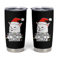 Funny Xmas Grumpy Cat Tumbler Cup Christmas Tree Killer Santa Kitten