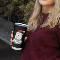 Funny Xmas Grumpy Cat Tumbler Cup Christmas Tree Killer Santa Kitten