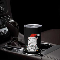 Funny Xmas Grumpy Cat Tumbler Cup Christmas Tree Killer Santa Kitten