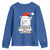 Funny Xmas Grumpy Cat Youth Sweatshirt Christmas Tree Killer Santa Kitten - Wonder Print Shop