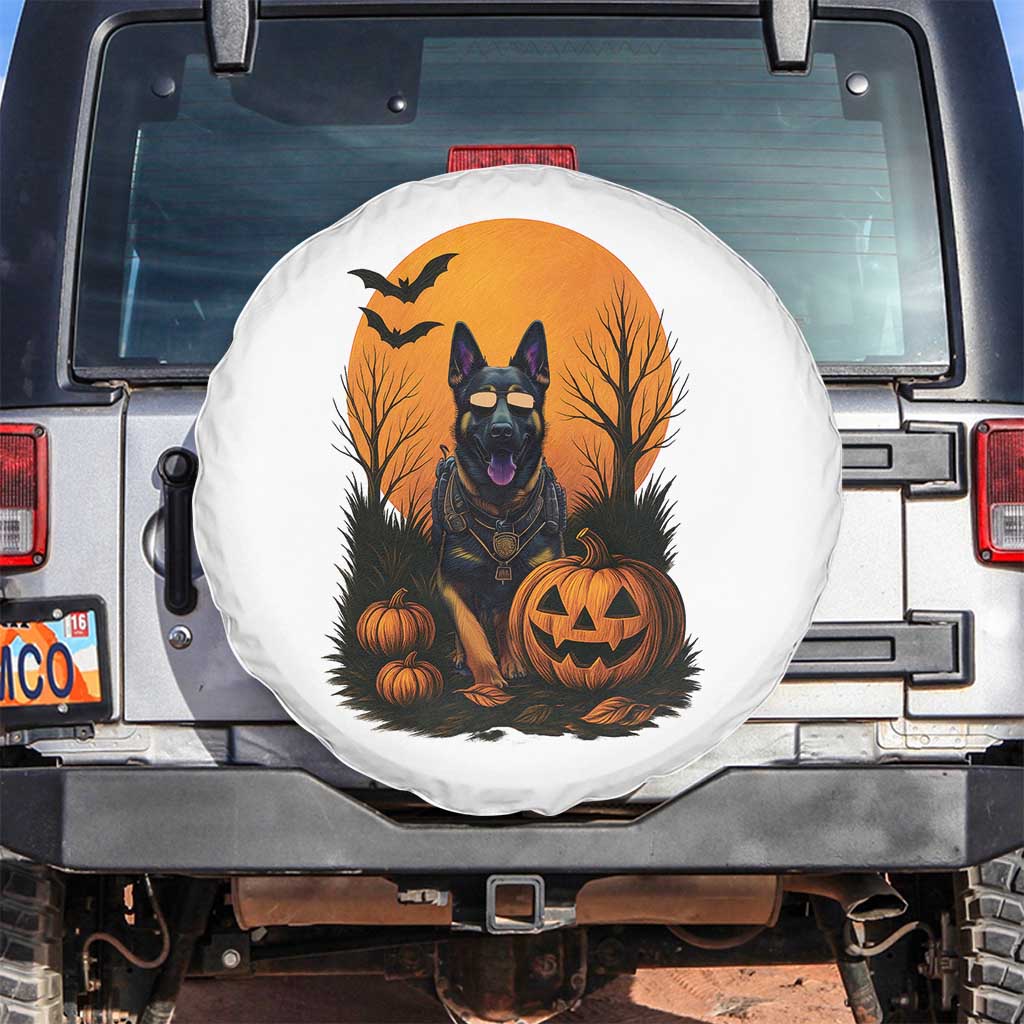 Cool German Shepherd Police Dog Celebrate Halloween Spare Tire Cover - Wonder Print Shop