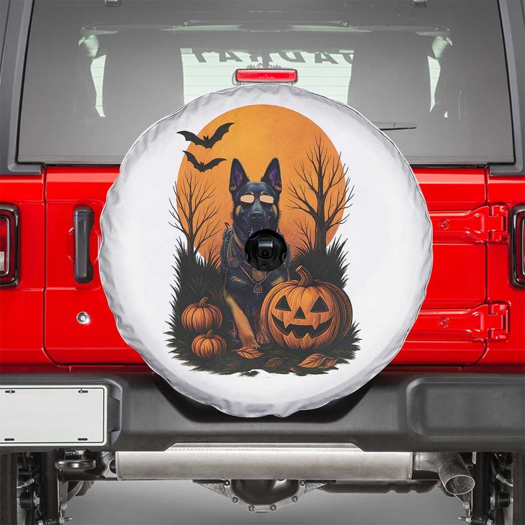 Cool German Shepherd Police Dog Celebrate Halloween Spare Tire Cover - Wonder Print Shop