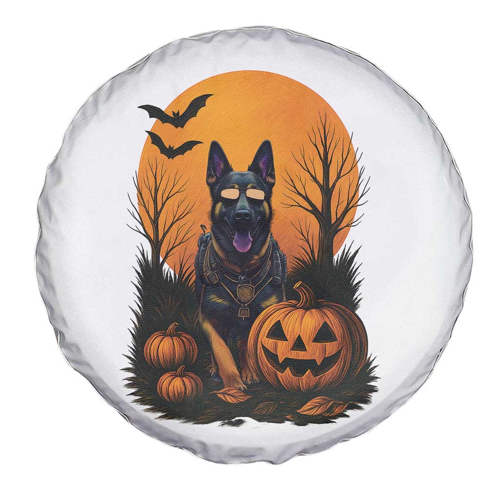 Cool German Shepherd Police Dog Celebrate Halloween Spare Tire Cover - Wonder Print Shop