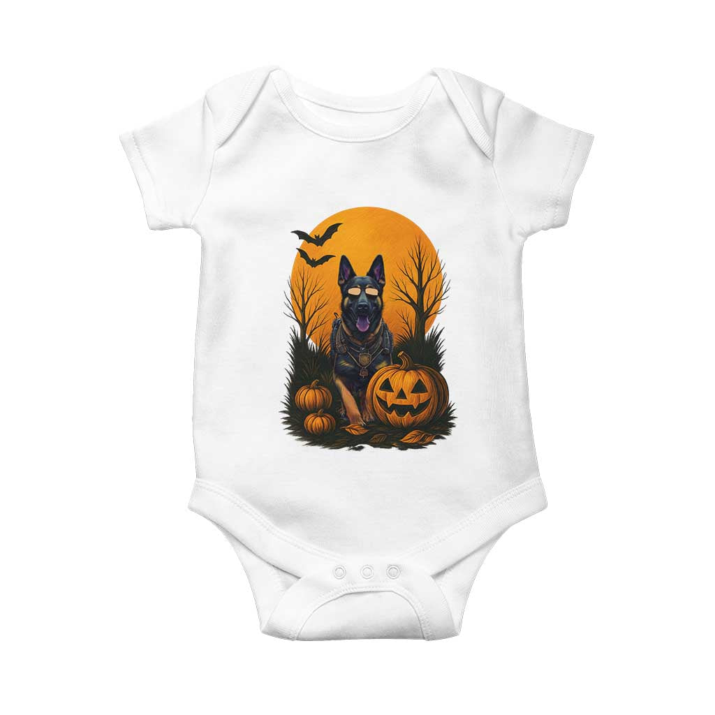 Cool German Shepherd Police Dog Celebrate Halloween Baby Onesie - Wonder Print Shop