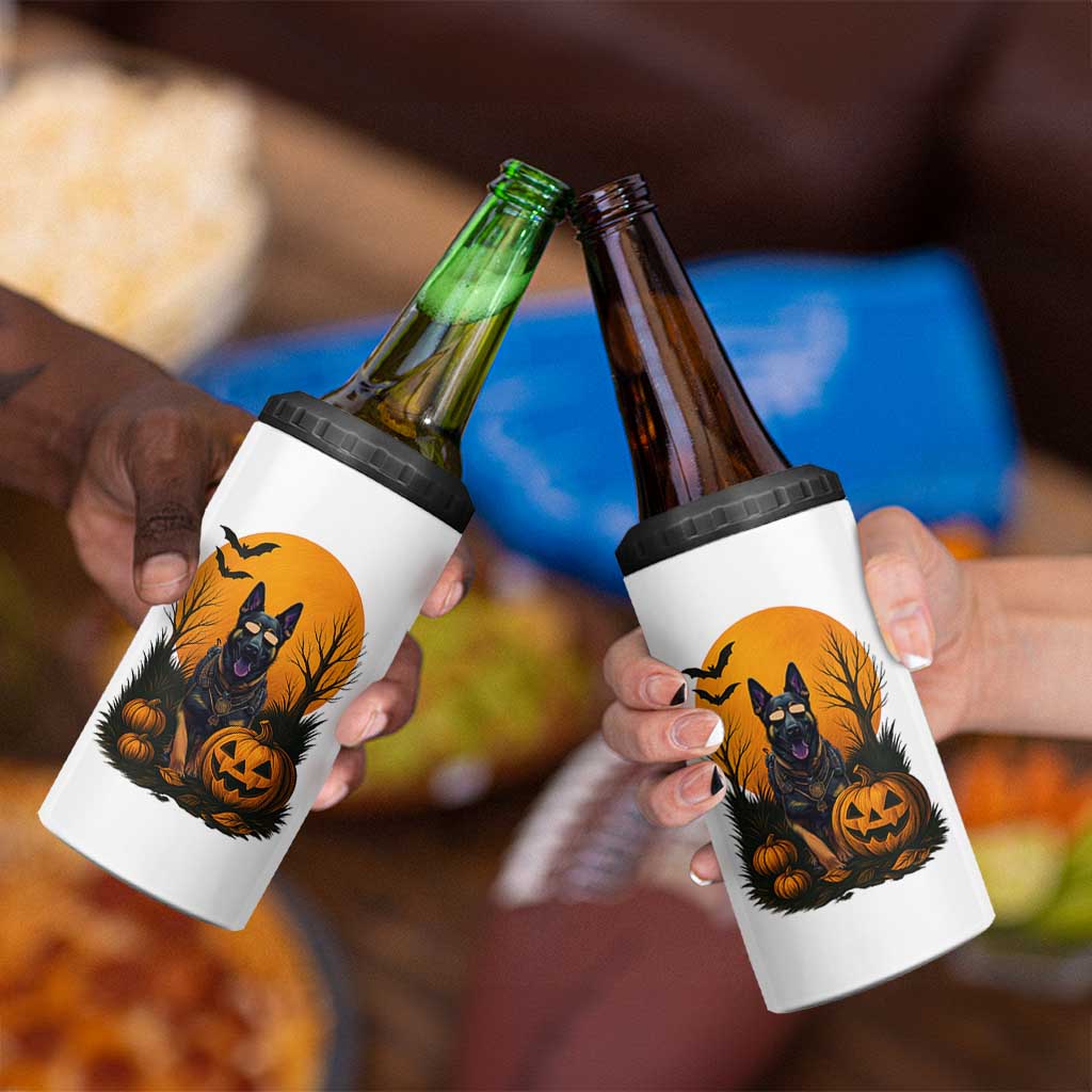 Cool German Shepherd Police Dog Celebrate Halloween 4 in 1 Can Cooler Tumbler