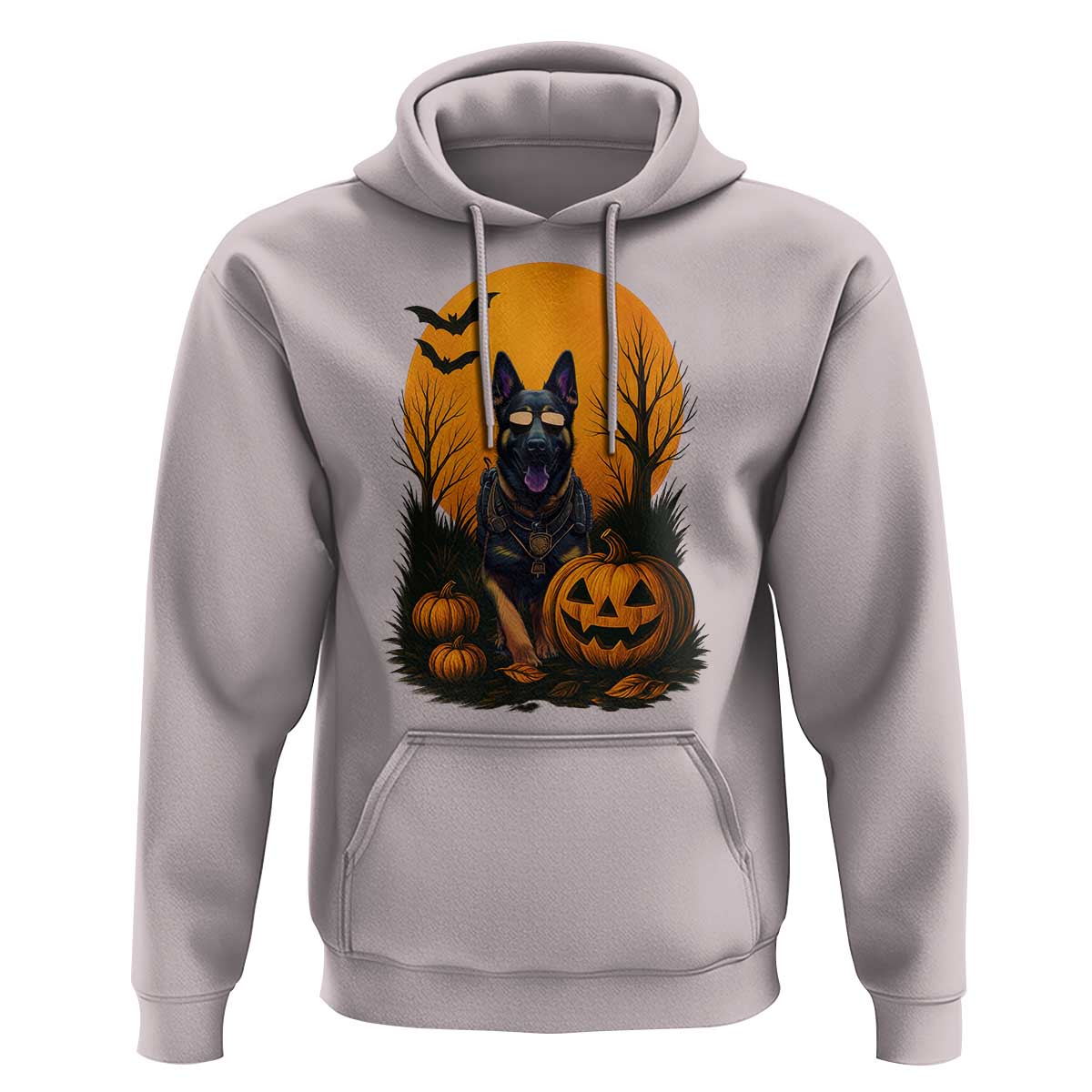Cool German Shepherd Police Dog Celebrate Halloween Hoodie - Wonder Print Shop