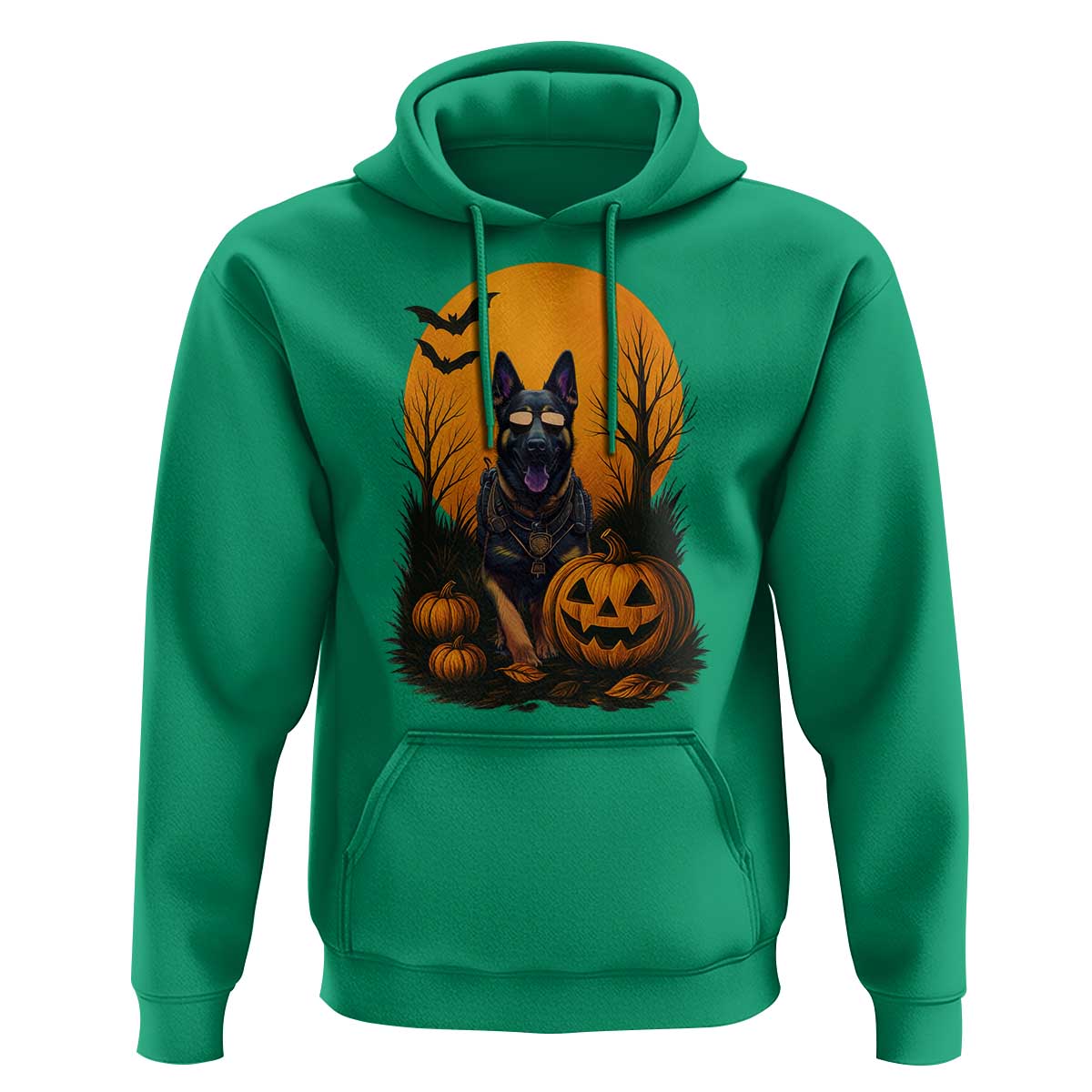 Cool German Shepherd Police Dog Celebrate Halloween Hoodie - Wonder Print Shop