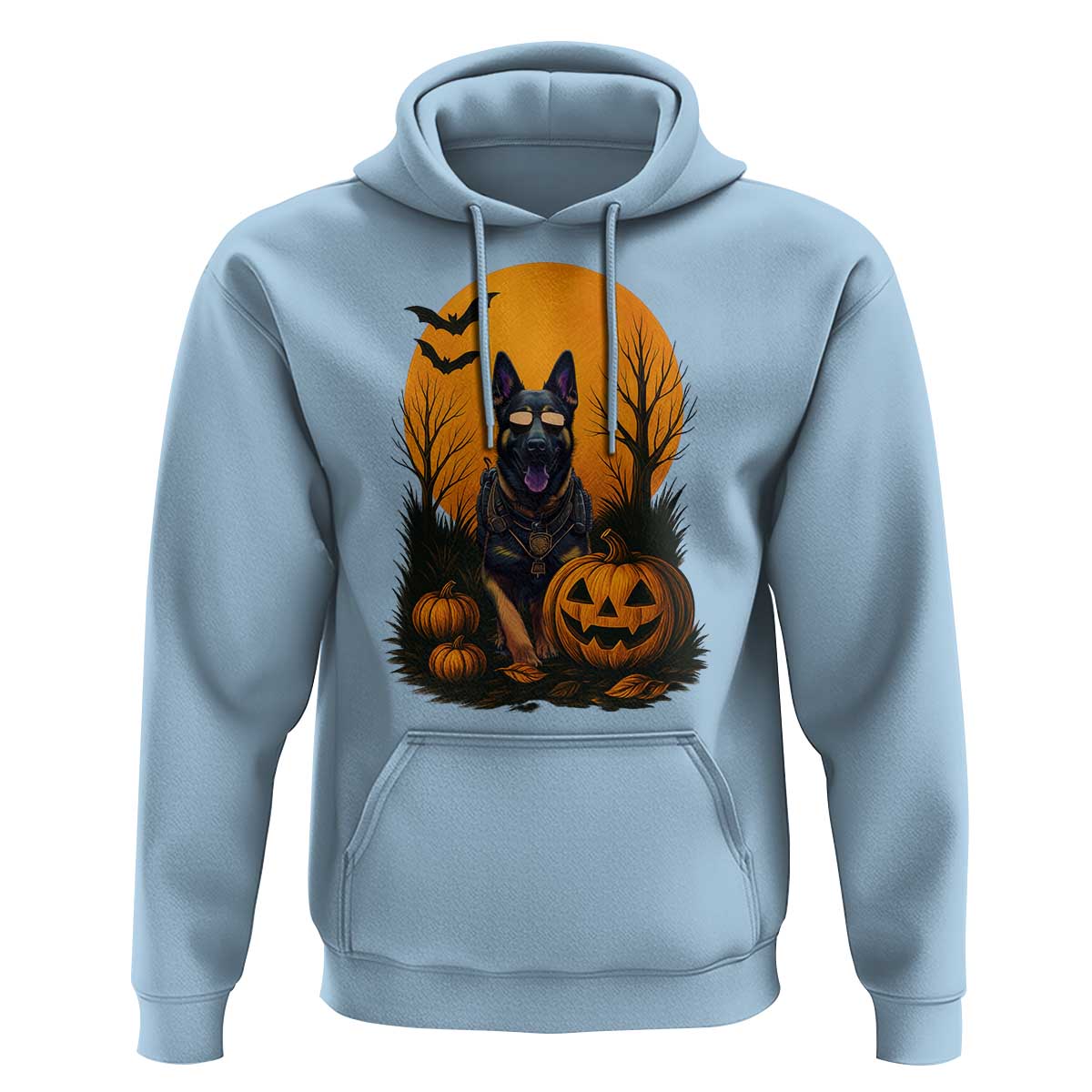 Cool German Shepherd Police Dog Celebrate Halloween Hoodie - Wonder Print Shop