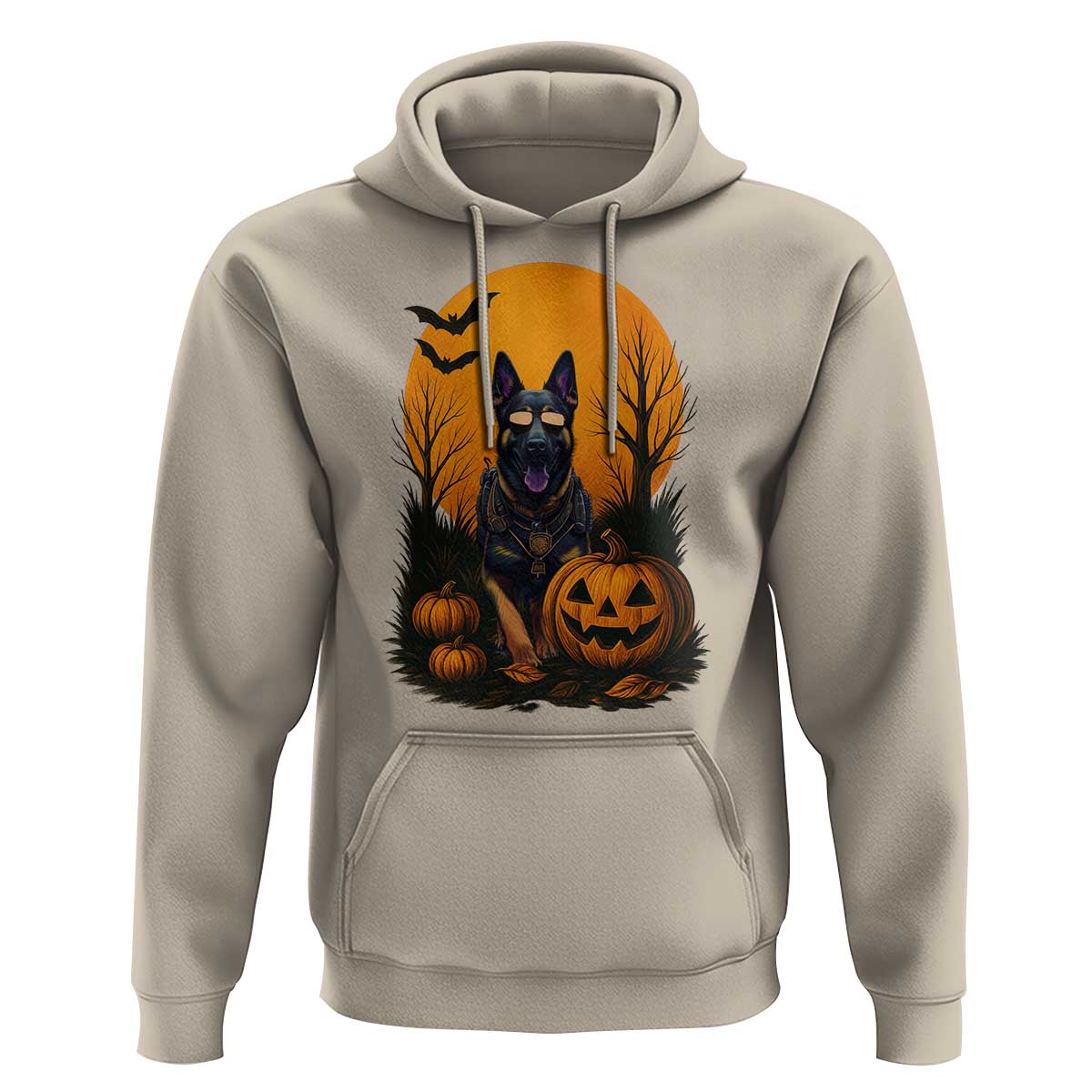 Cool German Shepherd Police Dog Celebrate Halloween Hoodie - Wonder Print Shop