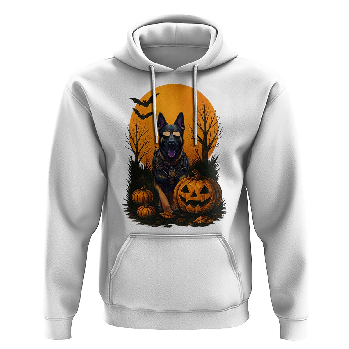 Cool German Shepherd Police Dog Celebrate Halloween Hoodie - Wonder Print Shop