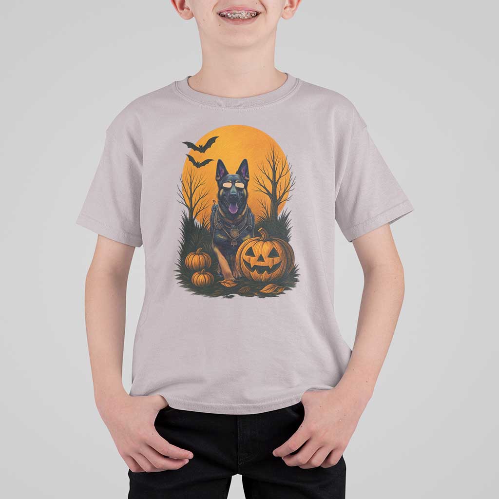 Cool German Shepherd Police Dog Celebrate Halloween T Shirt For Kid - Wonder Print Shop