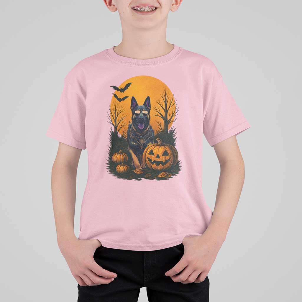 Cool German Shepherd Police Dog Celebrate Halloween T Shirt For Kid - Wonder Print Shop